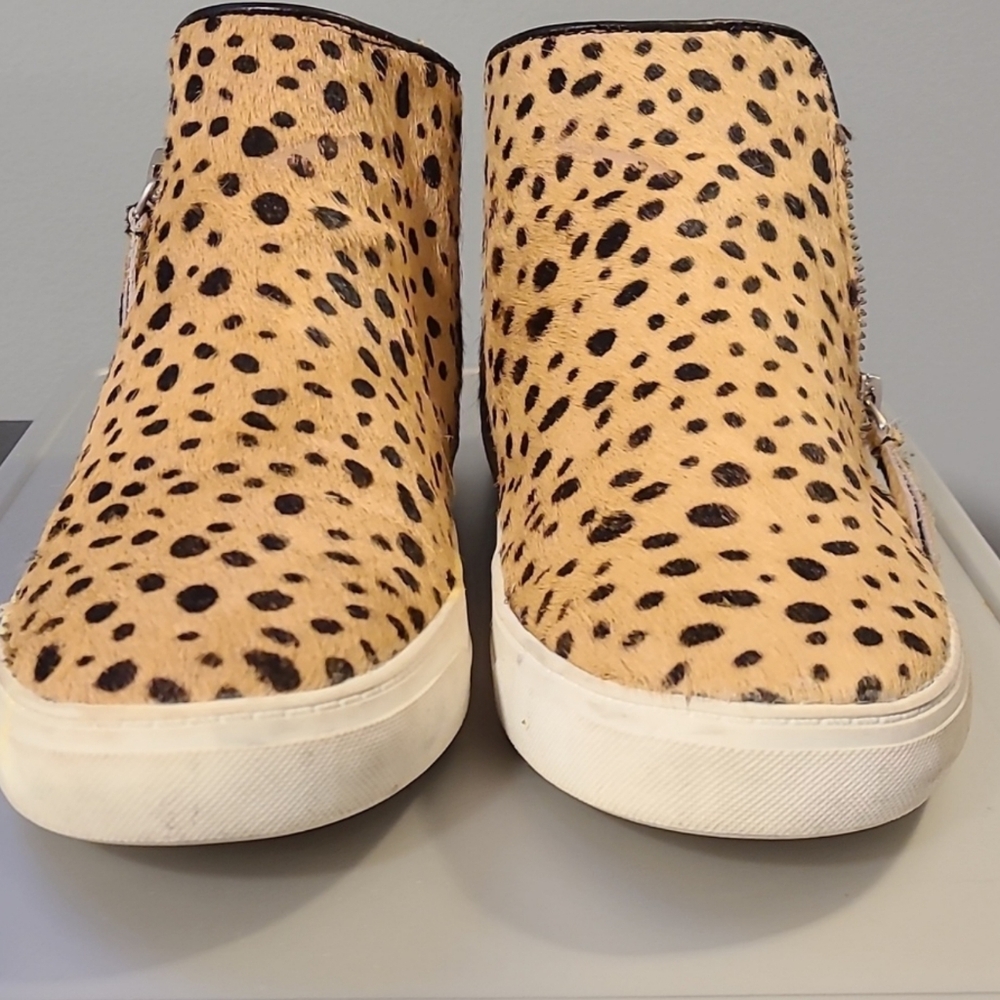 Leopard Calf Hair Sneakers